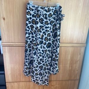 Cheetah print wrap skirt